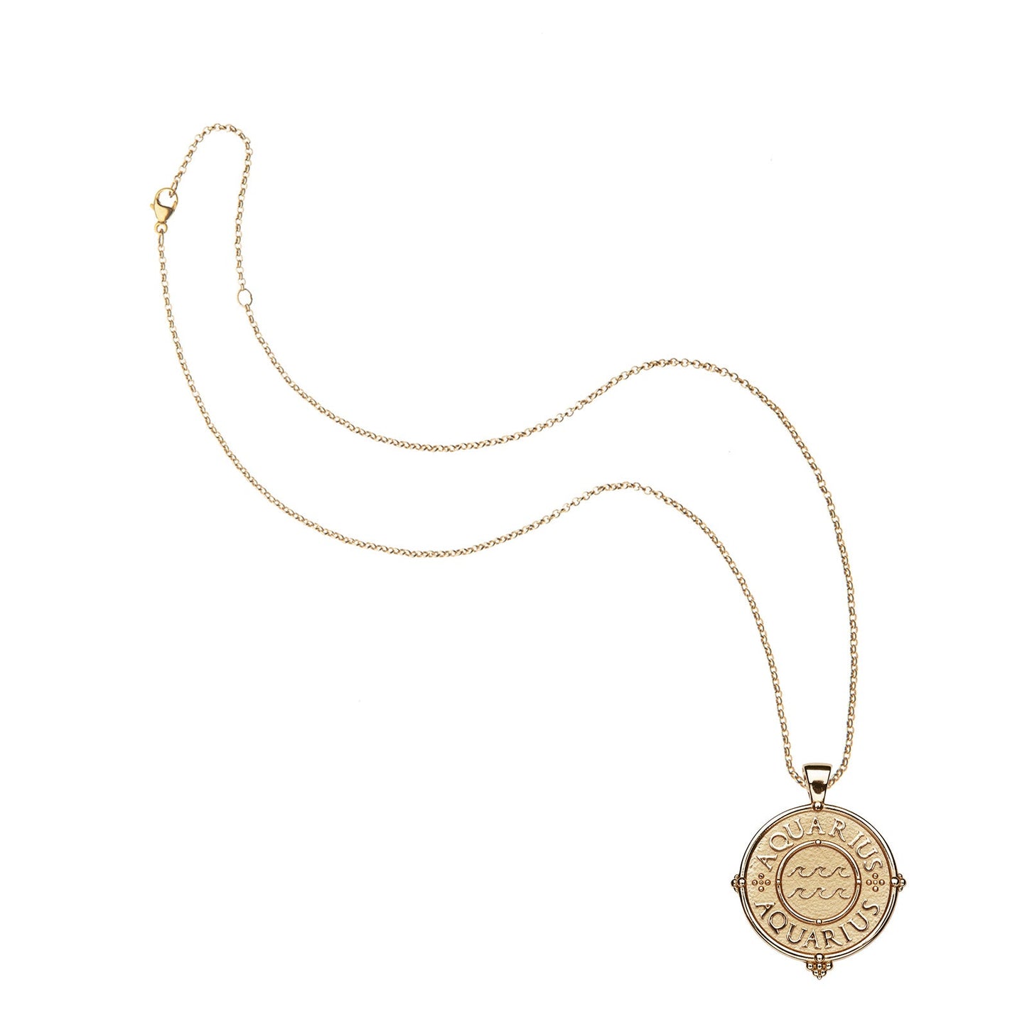 AQUARIUS JW Zodiac Pendant Coin - Jan 20 - Feb 18