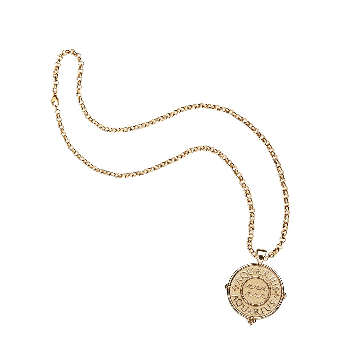 AQUARIUS JW Zodiac Pendant Coin - Jan 20 - Feb 18