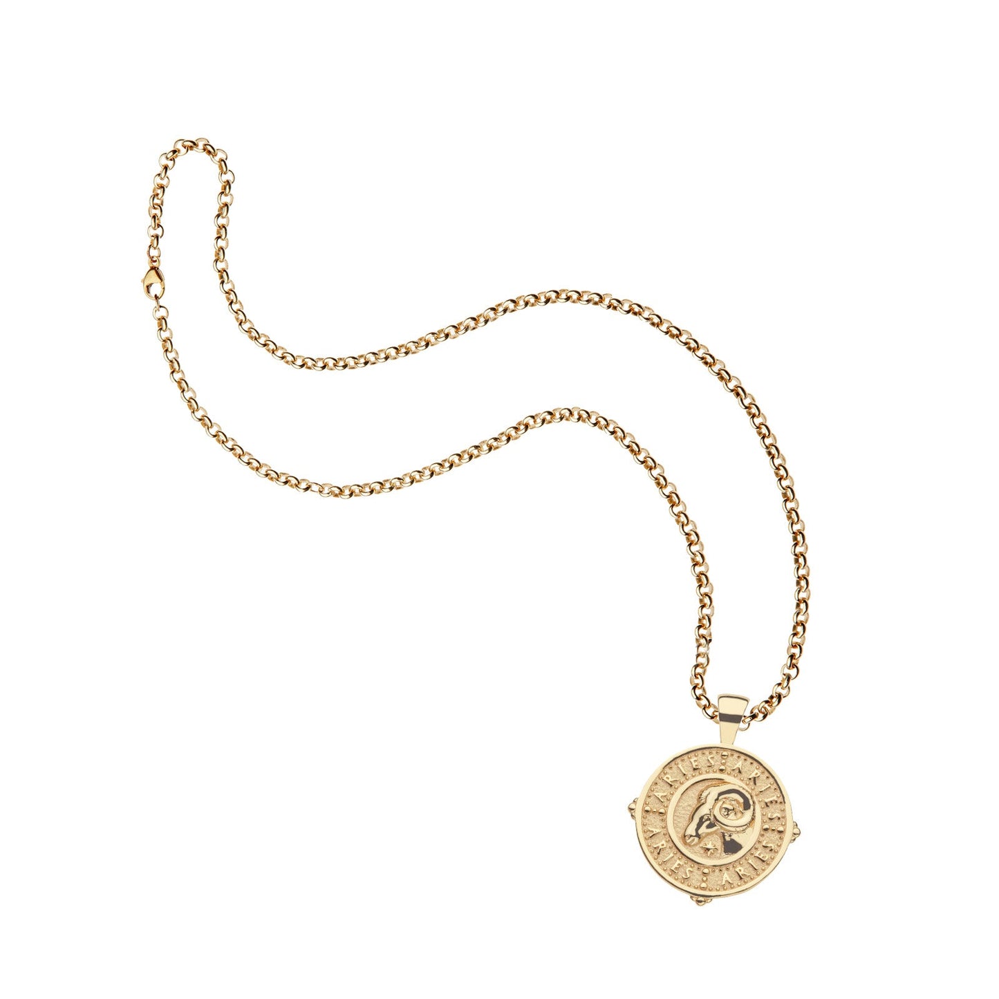 ARIES JW Zodiac Pendant Coin - Mar 21 - Apr 19