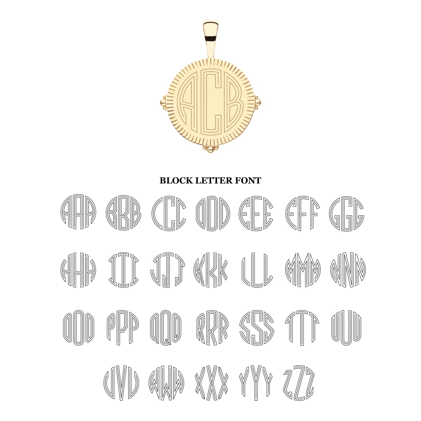 Personalized Petite Coin Pendant