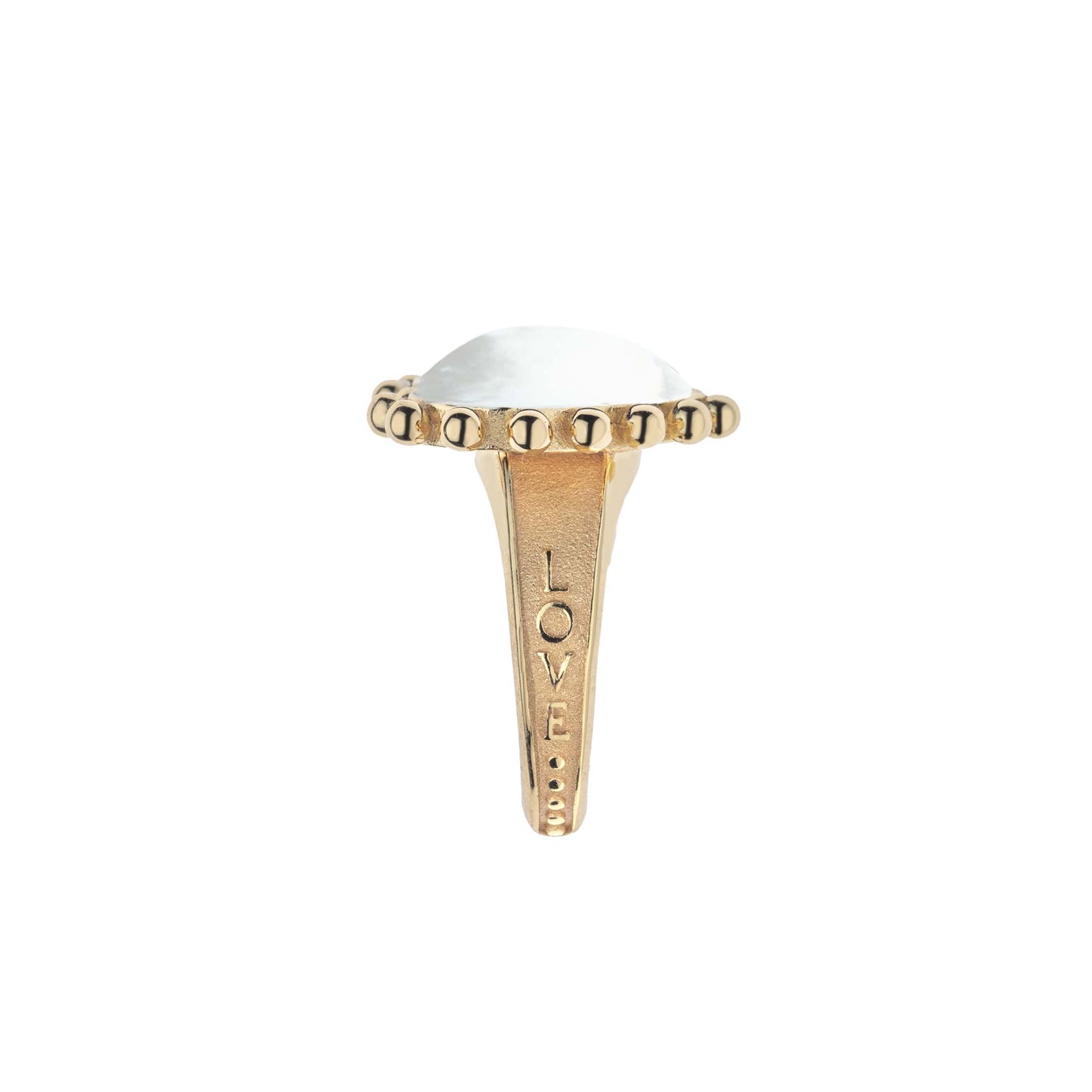 Bursting With LOVE Heart Ring in Mother of Pearl