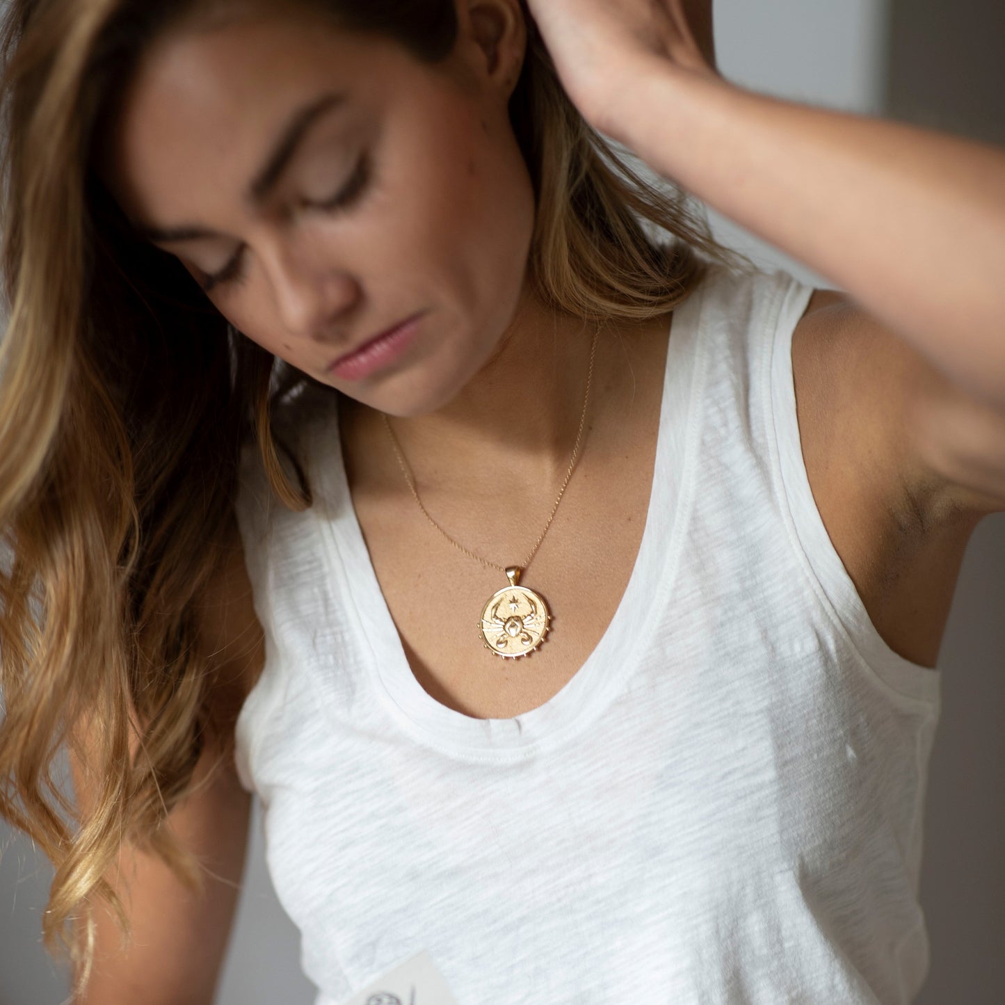 CANCER JW Zodiac Pendant Coin - Jun 21 - Jul 22