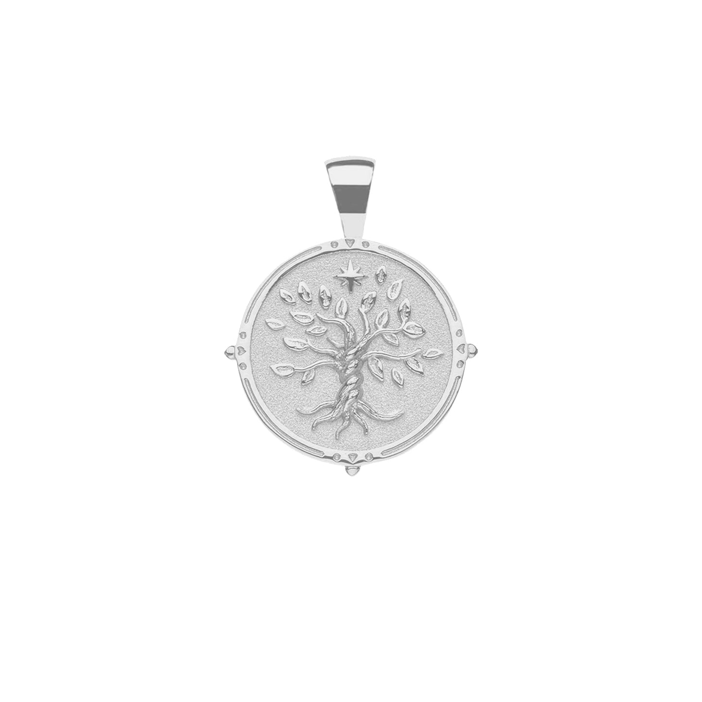 FAITH JW Small Pendant Coin in Silver