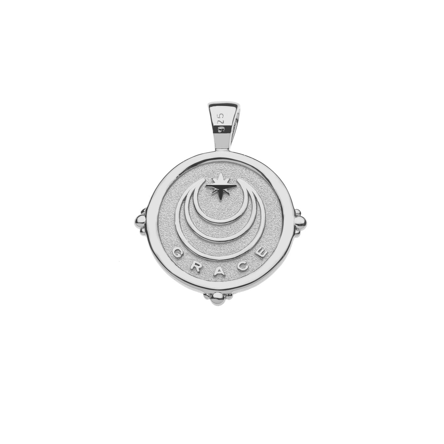 GRACE JW Small Pendant Coin in Silver