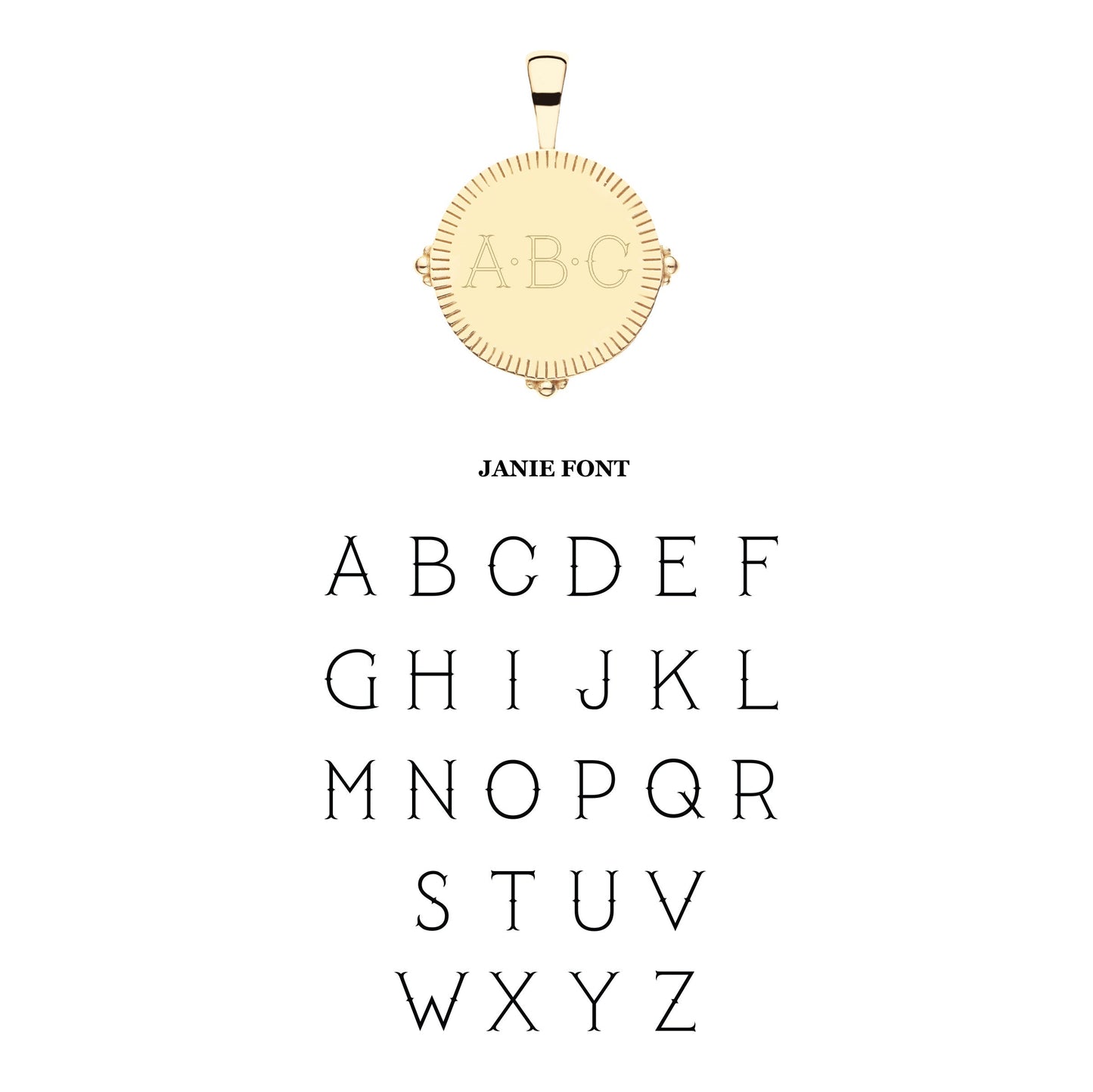 Personalized Petite Coin Pendant