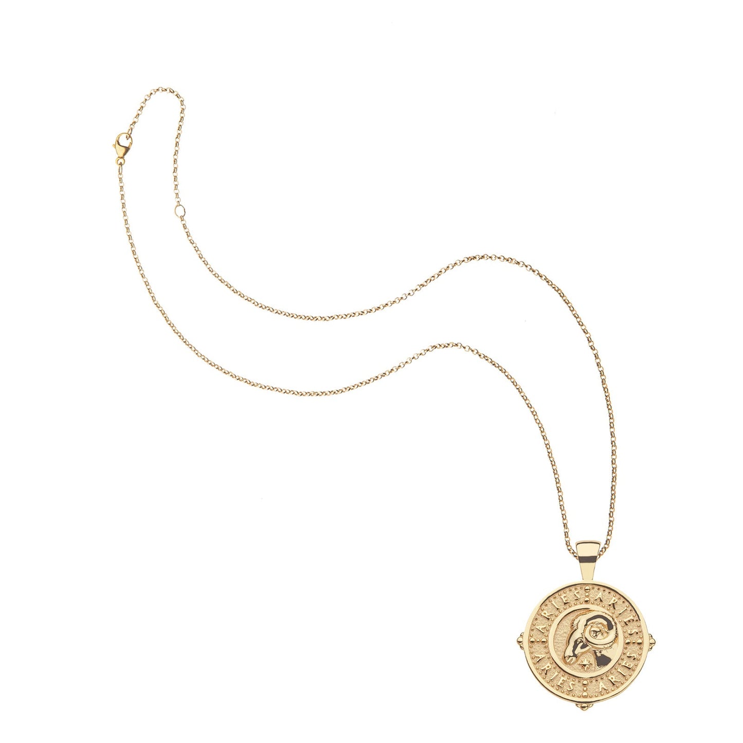 ARIES JW Zodiac Pendant Coin - Mar 21 - Apr 19