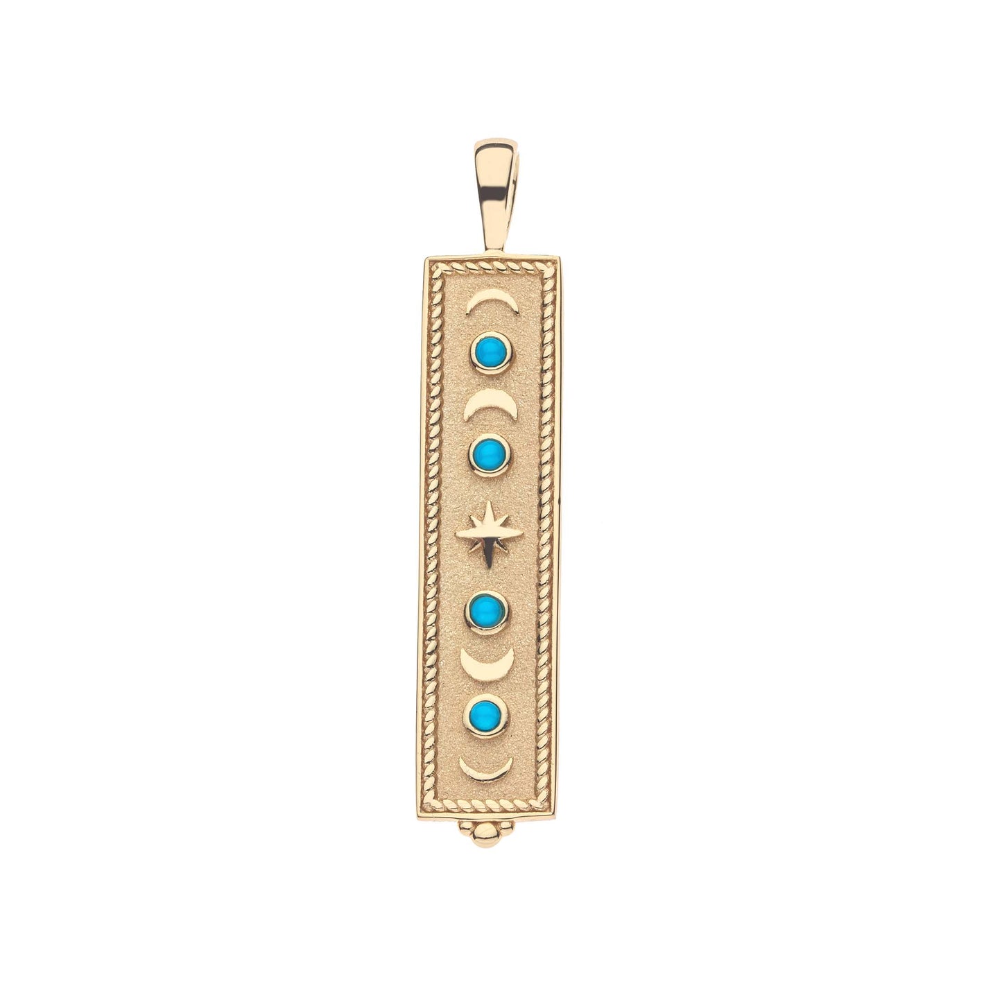 FOREVER Eclipse Dogtag Pendant in Turquoise