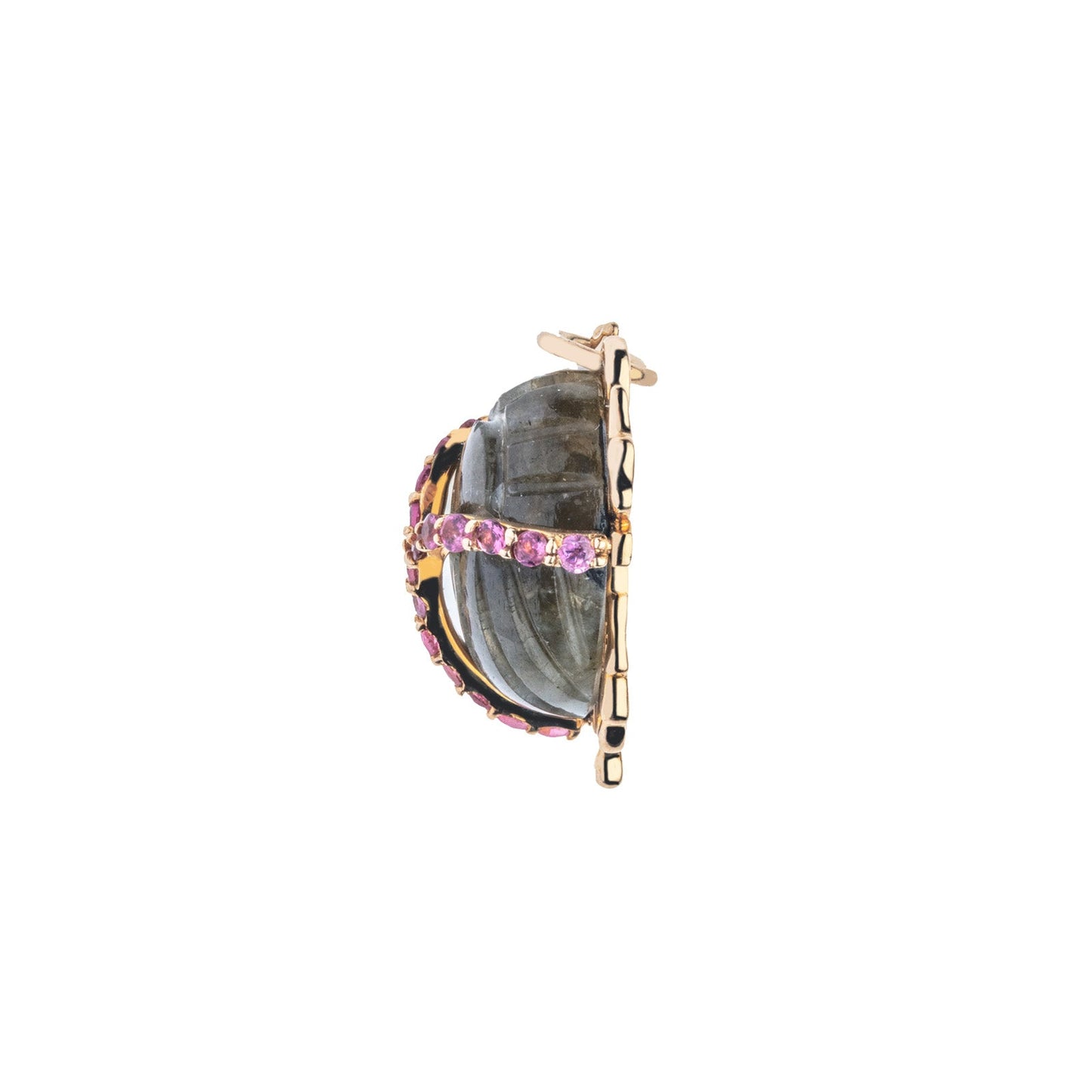 PROTECT Labradorite Scarab Pendant in Solid Gold