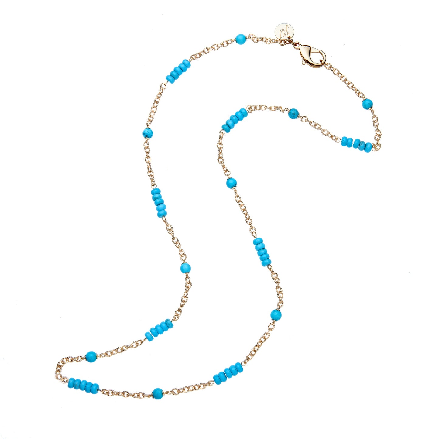 Jewel Box Carved Turquoise Station Necklace