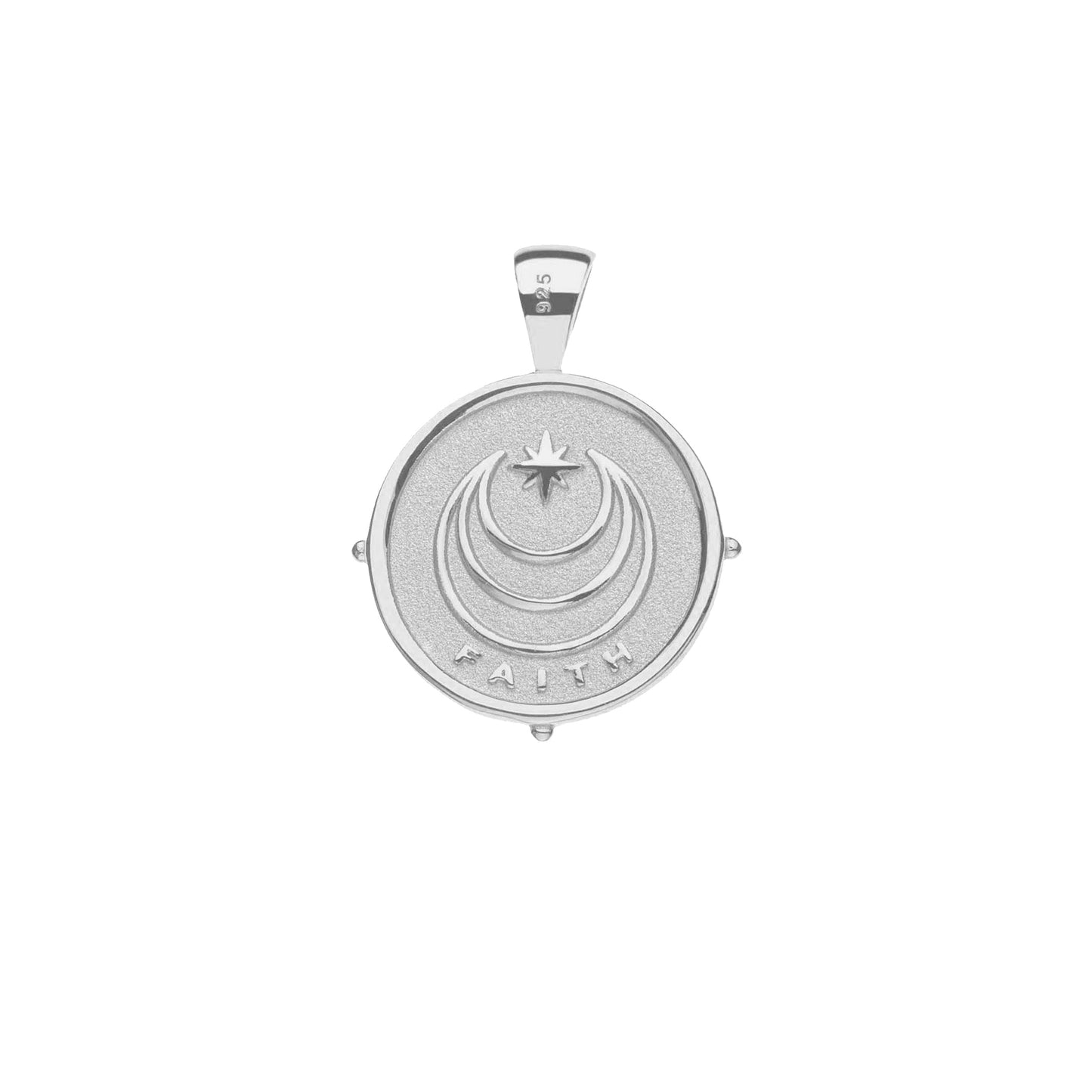 FAITH JW Small Pendant Coin in Silver