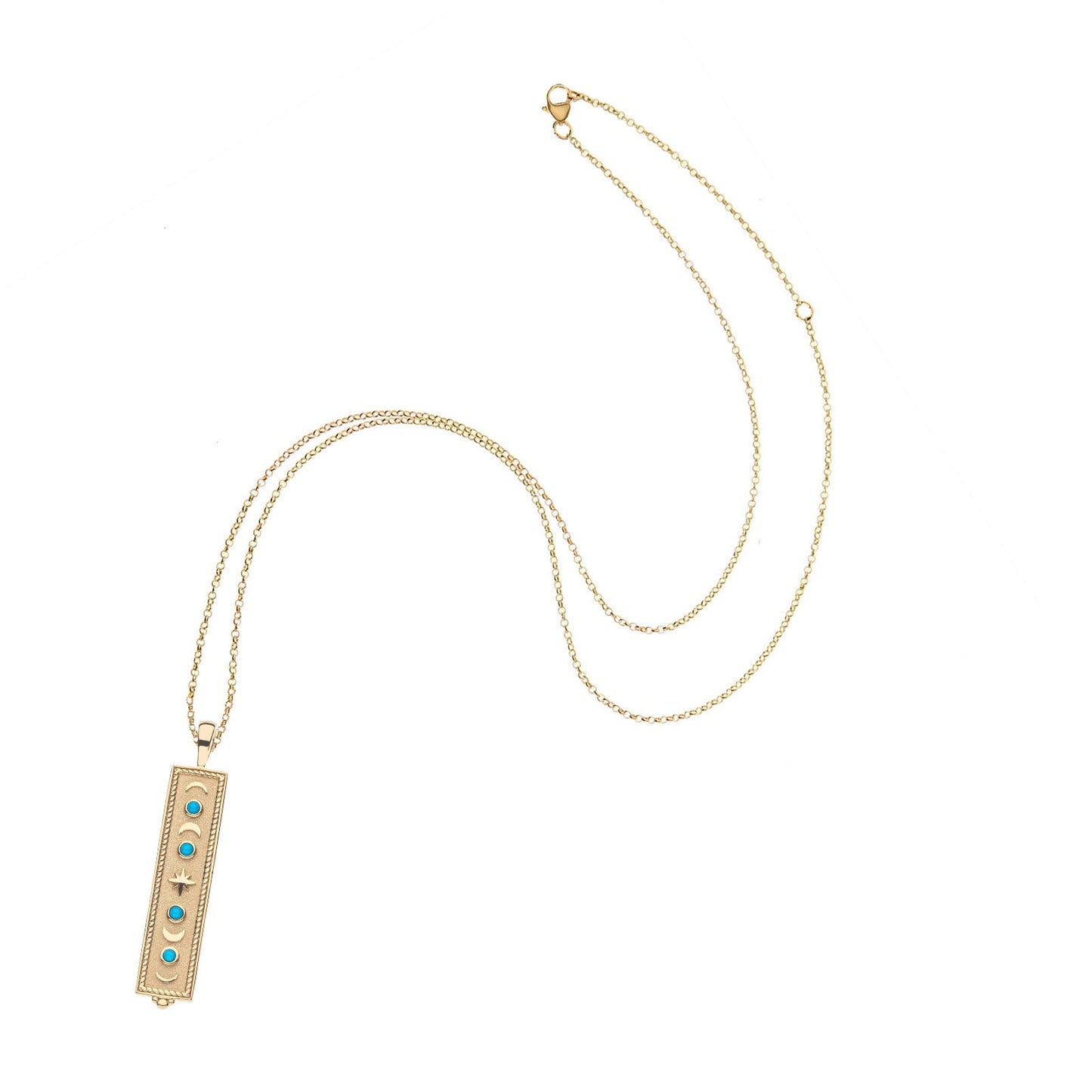 FOREVER Eclipse Dogtag Pendant in Turquoise