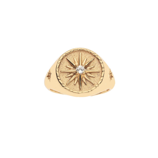 FOREVER Sundial Signet Ring
