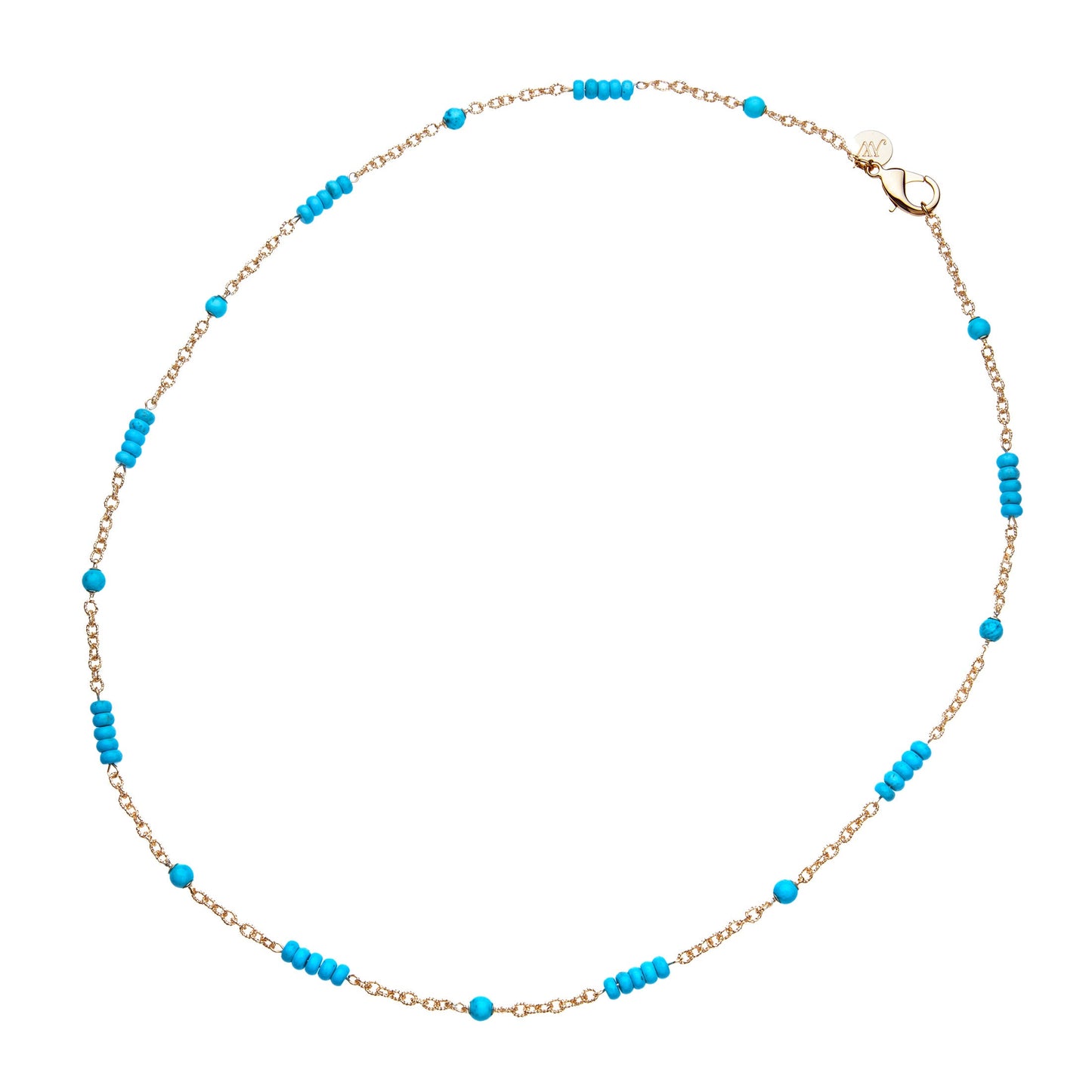 Jewel Box Carved Turquoise Station Necklace