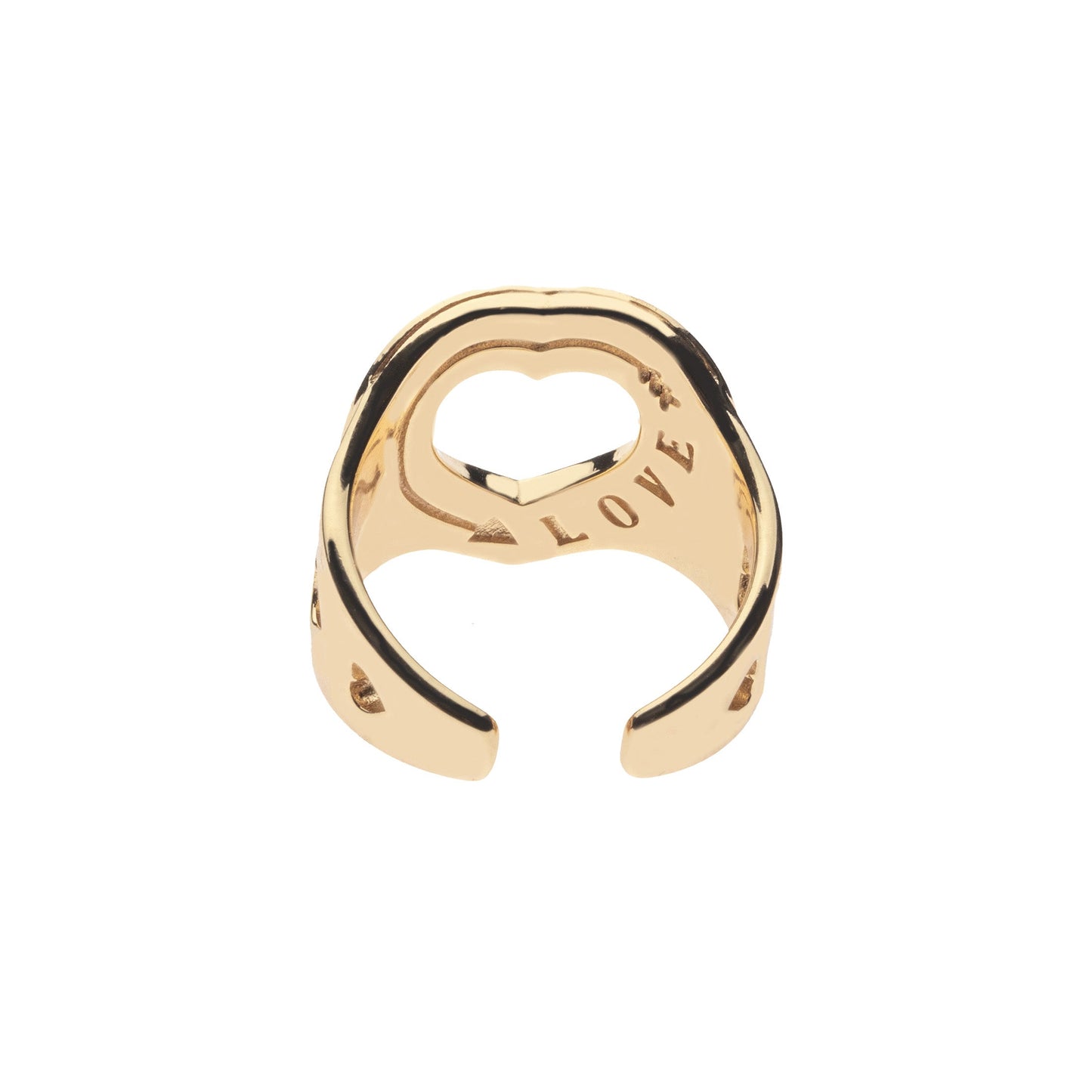 LOVE Cutout Heart Ring