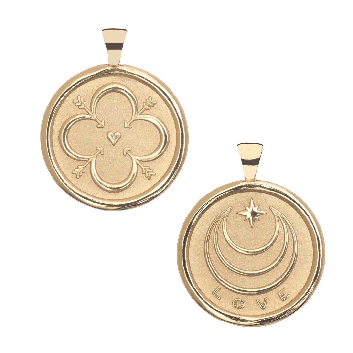 LOVE JW Original Pendant Coin in Solid Gold