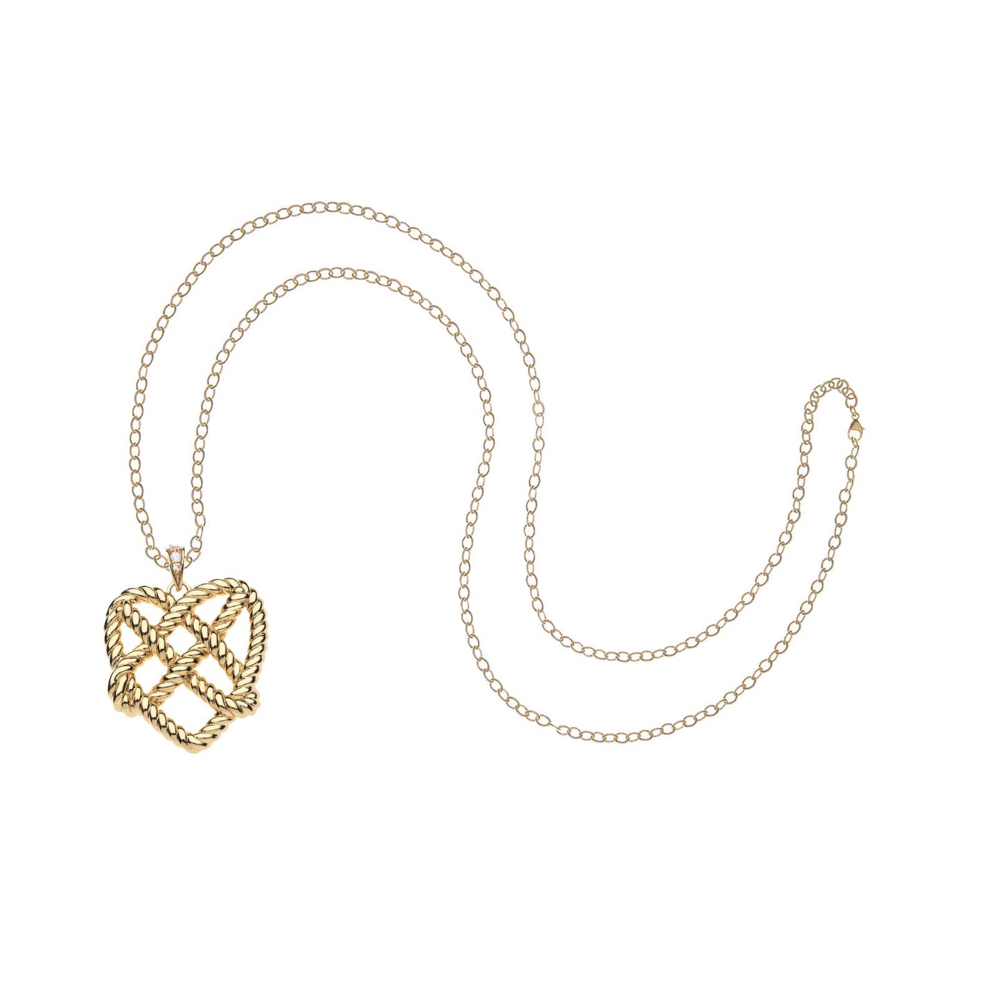 LOVE In a Knot Heart Pendant