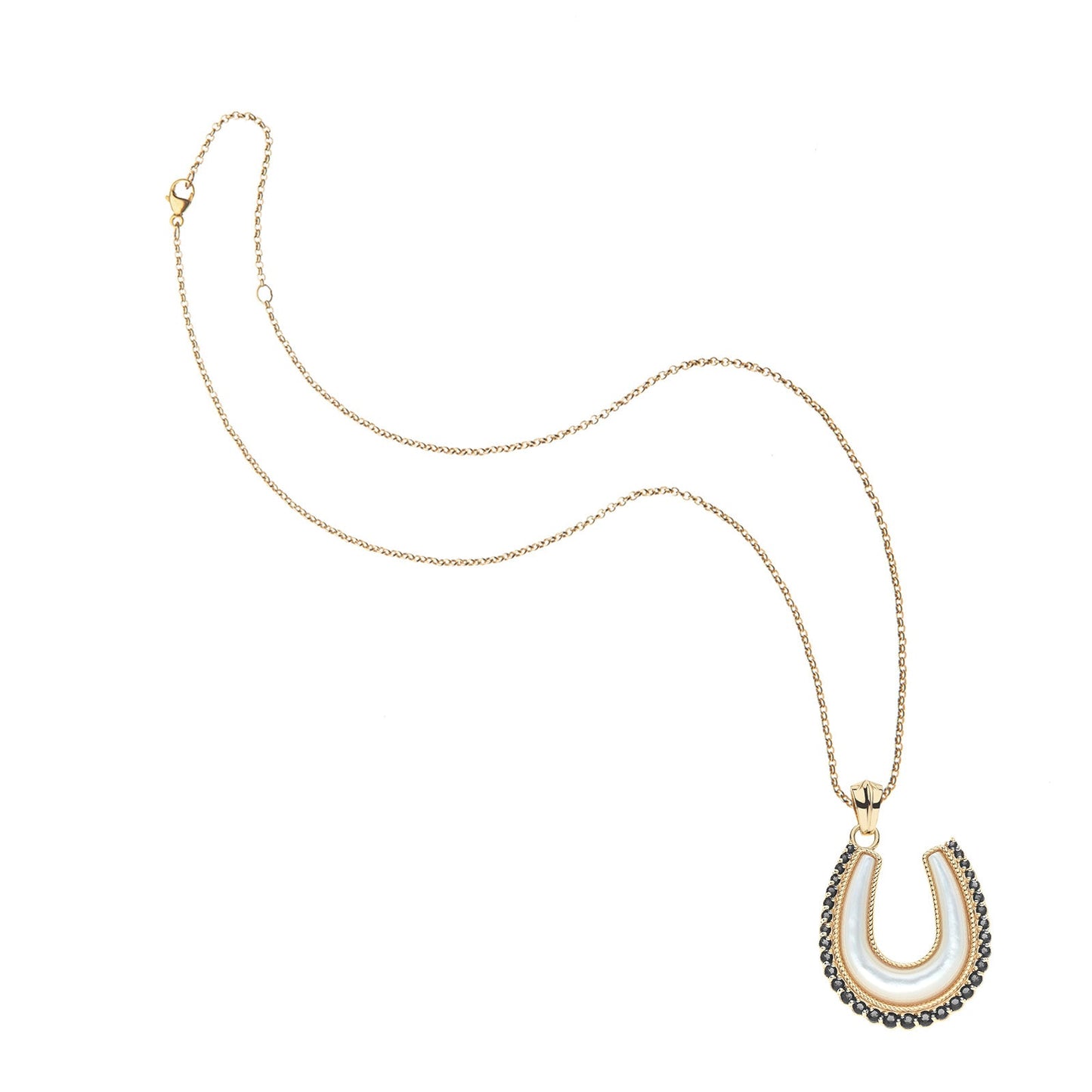Feeling Lucky Mother of Pearl Horseshoe Pendant