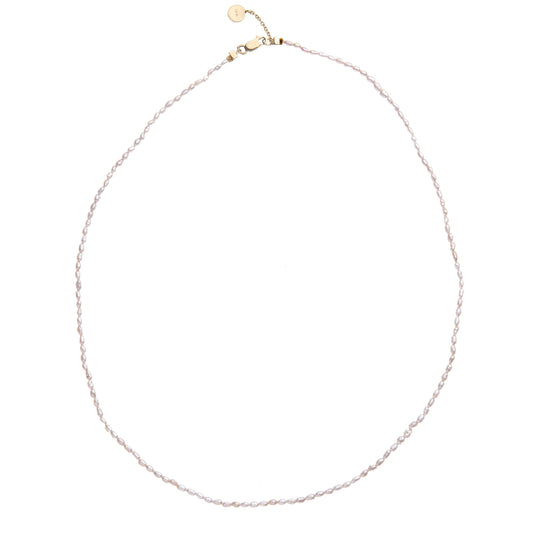 Rice Pearl Necklace in 10k Gold