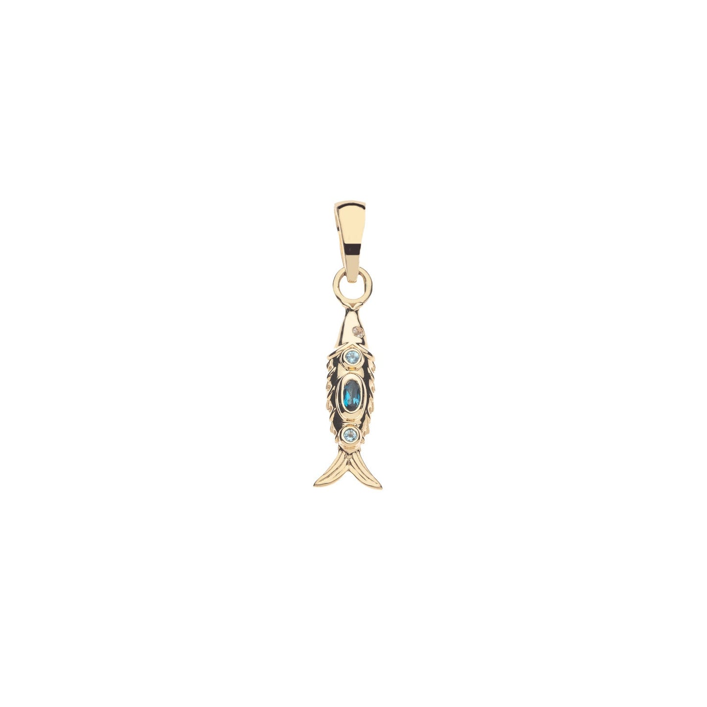 STRONG Shiny Scales Pendant in Solid Gold
