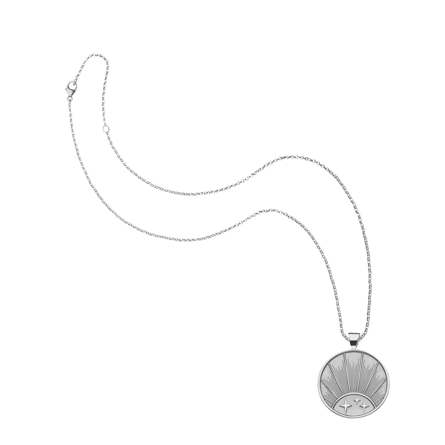 STRONG JW Original Pendant Coin (Rising Sun) in Silver