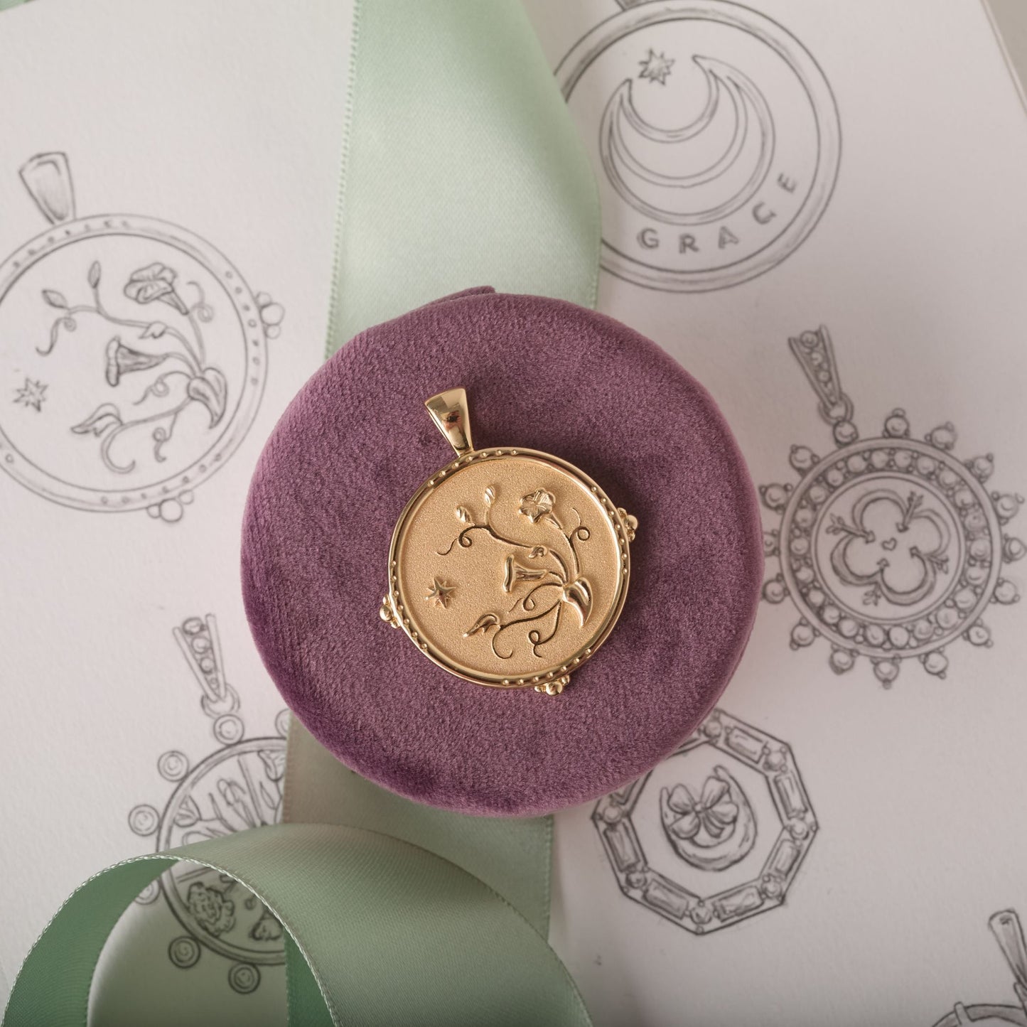 GRACE JW Original Coin Pendant in Solid Gold